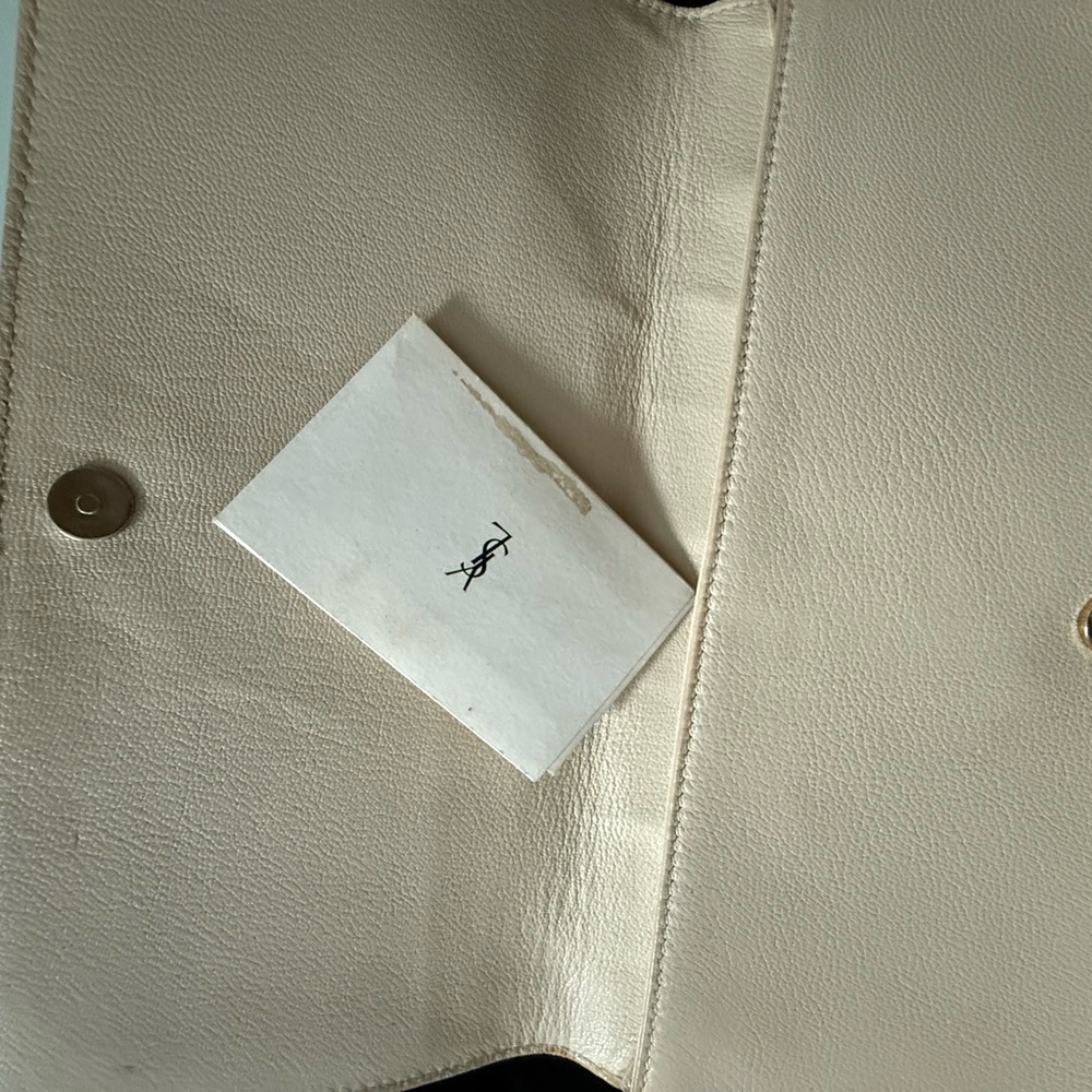 Yves Saint Laurent Cream Clutch - Picture 6 of 11